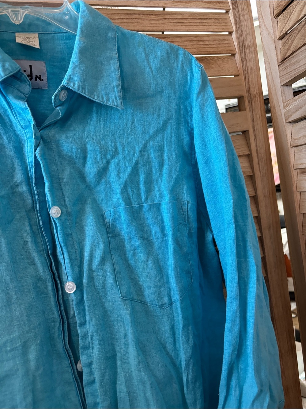 David N Linen Button-Down Shirt Large